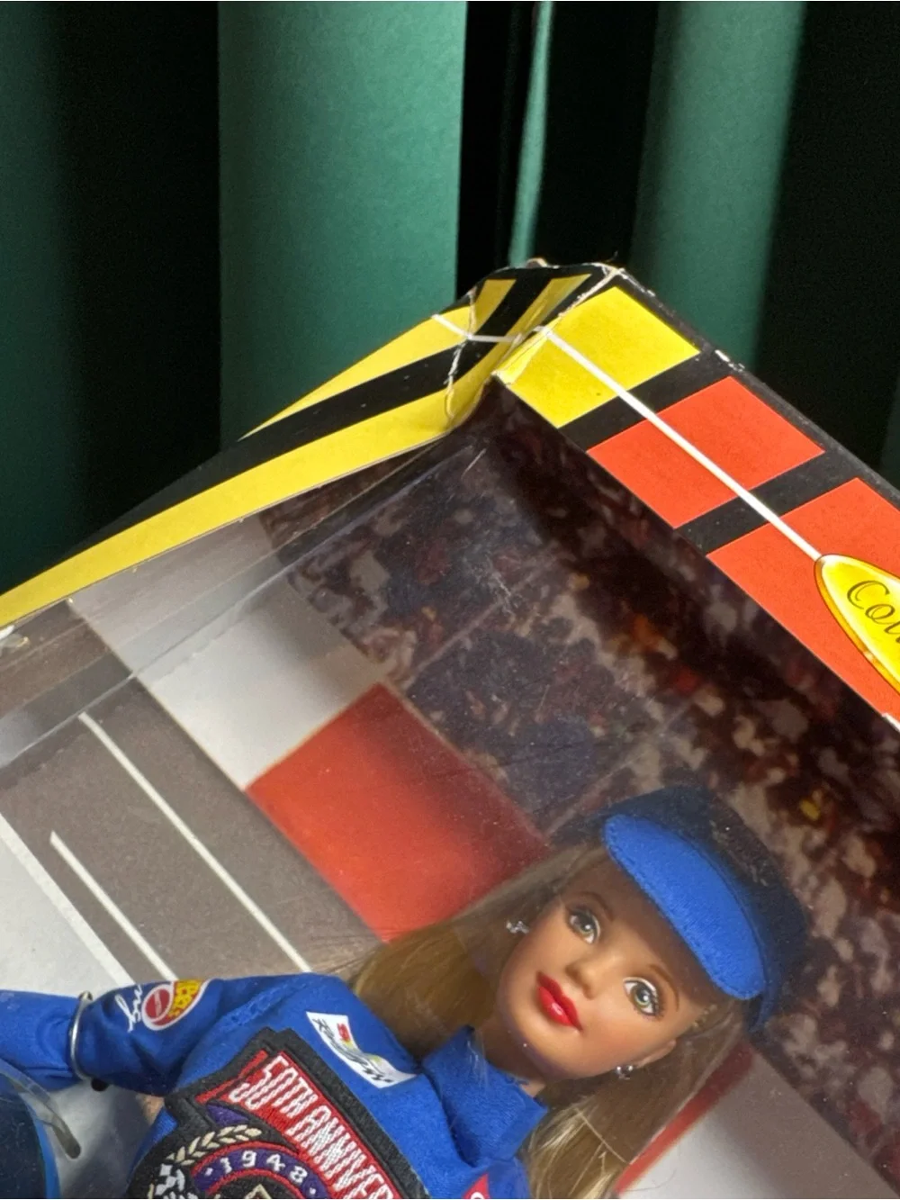 Barbie Blue Racing Suit Doll with Yellow-Trim Helmet
